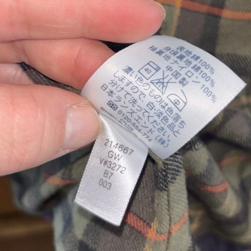 Lands’ End women’s blue cotton flannel lined chore jacket coat (Large 14/16) - Picture 7 of 7